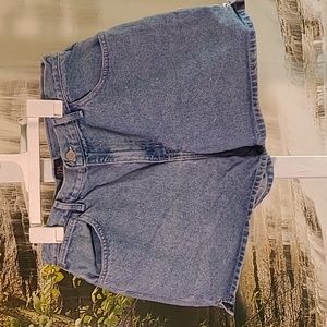 The Blues Womens 14 denim blue jean short shorts